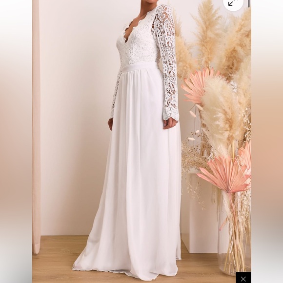 Lulus Awaken My Love White Long Sleeve Lace Maxi Dress - Picture 9 of 13